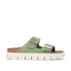 Arizona Chunky Green Tea Suede Leather Narrow