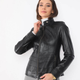 Destiny Black Leather Jacket Women Jeyka