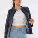 Malibuna Blue Leather Jacket Women Jeyka