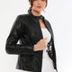 Malibuna Black Leather Jacket Women Jeyka