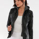 Weekend Black Leather Jacket Women