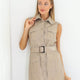 Kathy Dark Beige Leather Dress