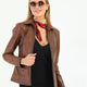 Fiona Brown Leather Jacket Women
