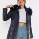 Chloe Blue Leather Jacket Women Jeyka