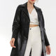 Migissi Black Leather Trench Coat Women Jeyka