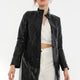 Paris Black Leather Trench Coat Women Jeyka