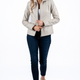 Fiona Beige Leather Jacket Women