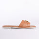Judy Genuine Leather Women Sandals Tan