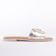 Rosa Genuine Leather Women Sandals Gold