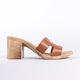 Fresia Genuine Leather Women Sandals Tan