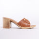 Amapola Genuine Leather Women Sandals Tan