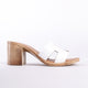 Fresia Genuine Leather Women Sandals White