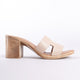 Fresia Genuine Leather Women Sandals Beige