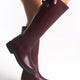 Terme Genuine Knee High Leather Burgundy Boots