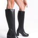 Livorno Genuine Knee High Leather Black Boots