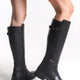 Terme Genuine Knee High Leather Black Boots