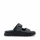 Rosmera Leather Women Sandals Black