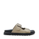 Rosmera Leather Women Sandals Beige