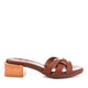 Elisabetta Genuine Leather Women Sandals Khaki