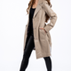 Migissi Beige Leather Trench Coat Women Jeyka